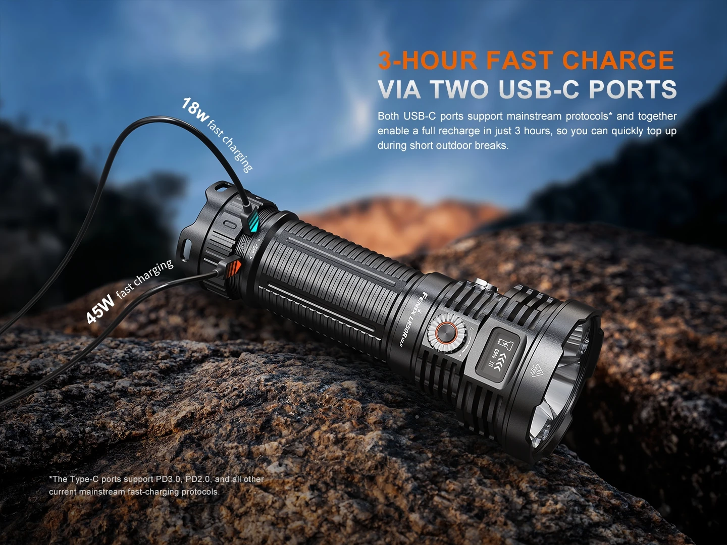 Fenix LR50R V2.0 18000 Lumen Spot and Flood Light with Red and UV